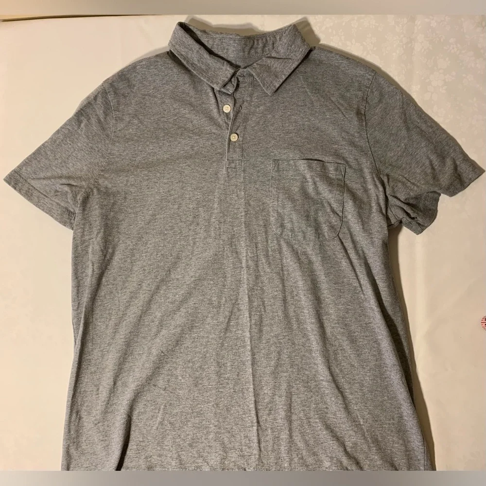 EUC Bundle of 2 Shirts: Short-Sleeve Super Soft Polo Tee, Long-Sleeve Black Tee - Picture 2 of 15
